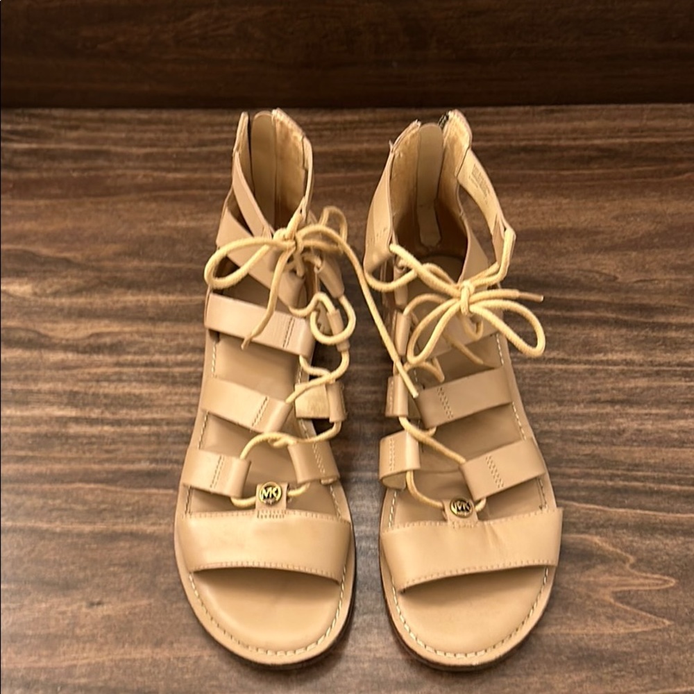 Tan Michael Kors Gladiator Sandals